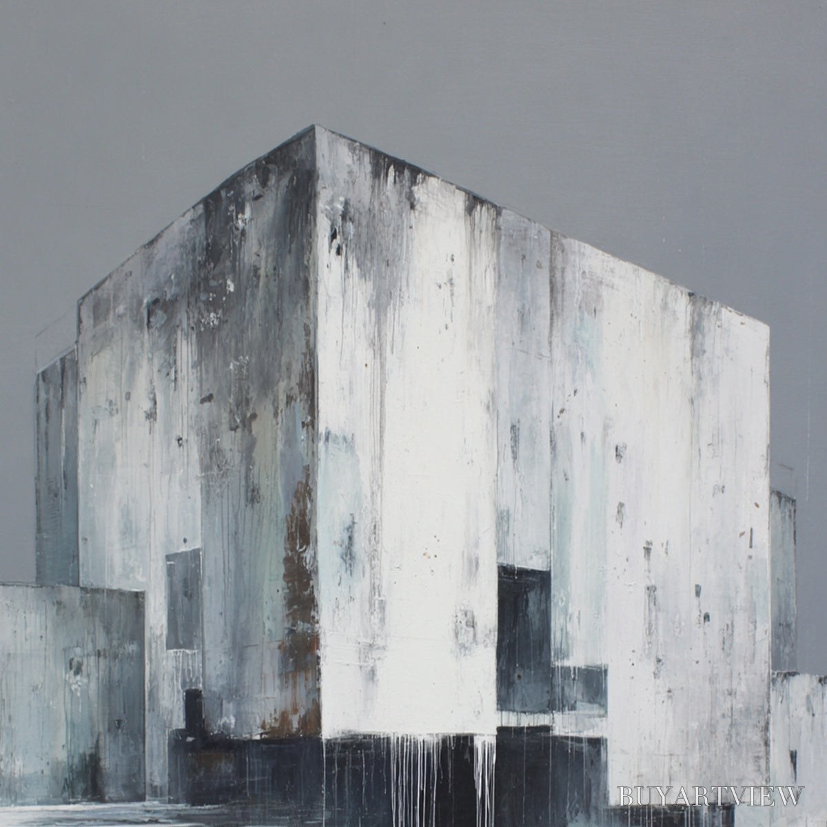 BUYARTVIEW Monolithic Echo – Minimalist Abstract Architectural Painting - image 3