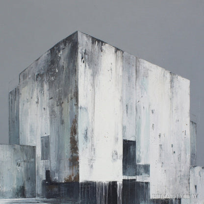 BUYARTVIEW Monolithic Echo – Minimalist Abstract Architectural Painting - image 3