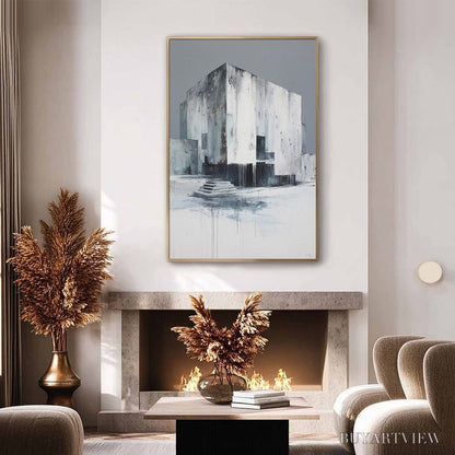 BUYARTVIEW Monolithic Echo – Minimalist Abstract Architectural Painting - image 6