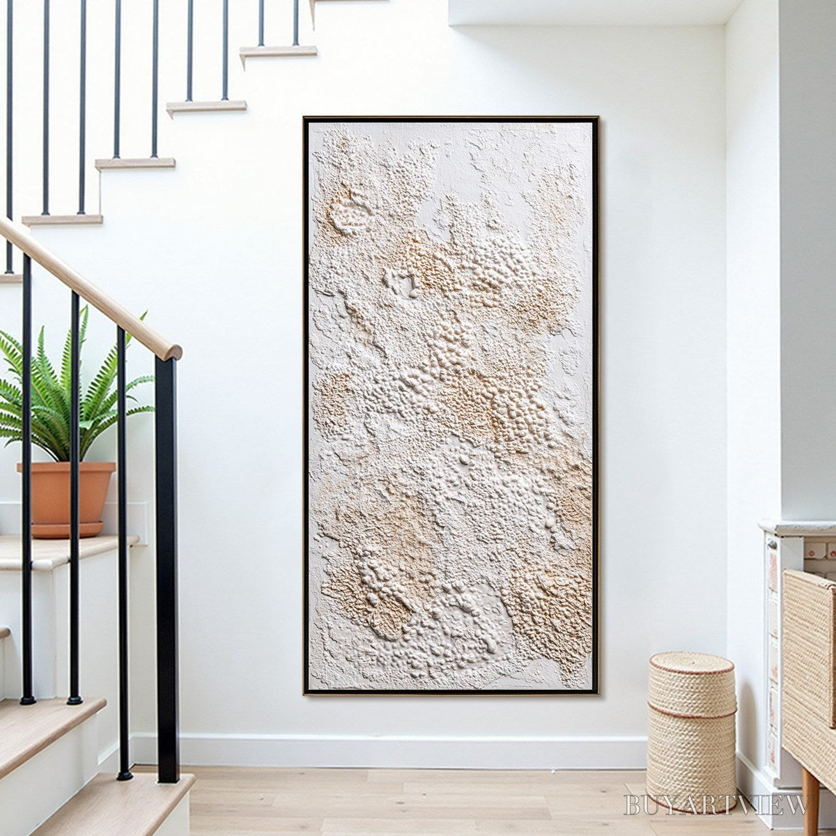 BUYARTVIEW Terra Veil – Wabi Sabi Textured Minimalist Abstract Painting - image 4
