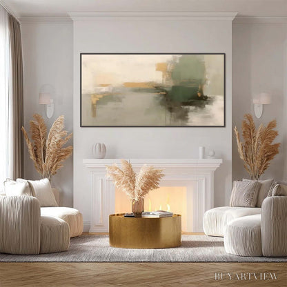 BUYARTVIEW Verdant Echo – Wabi Sabi Abstract Landscape Painting - image 4