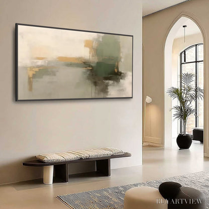 BUYARTVIEW Verdant Echo – Wabi Sabi Abstract Landscape Painting - image 5