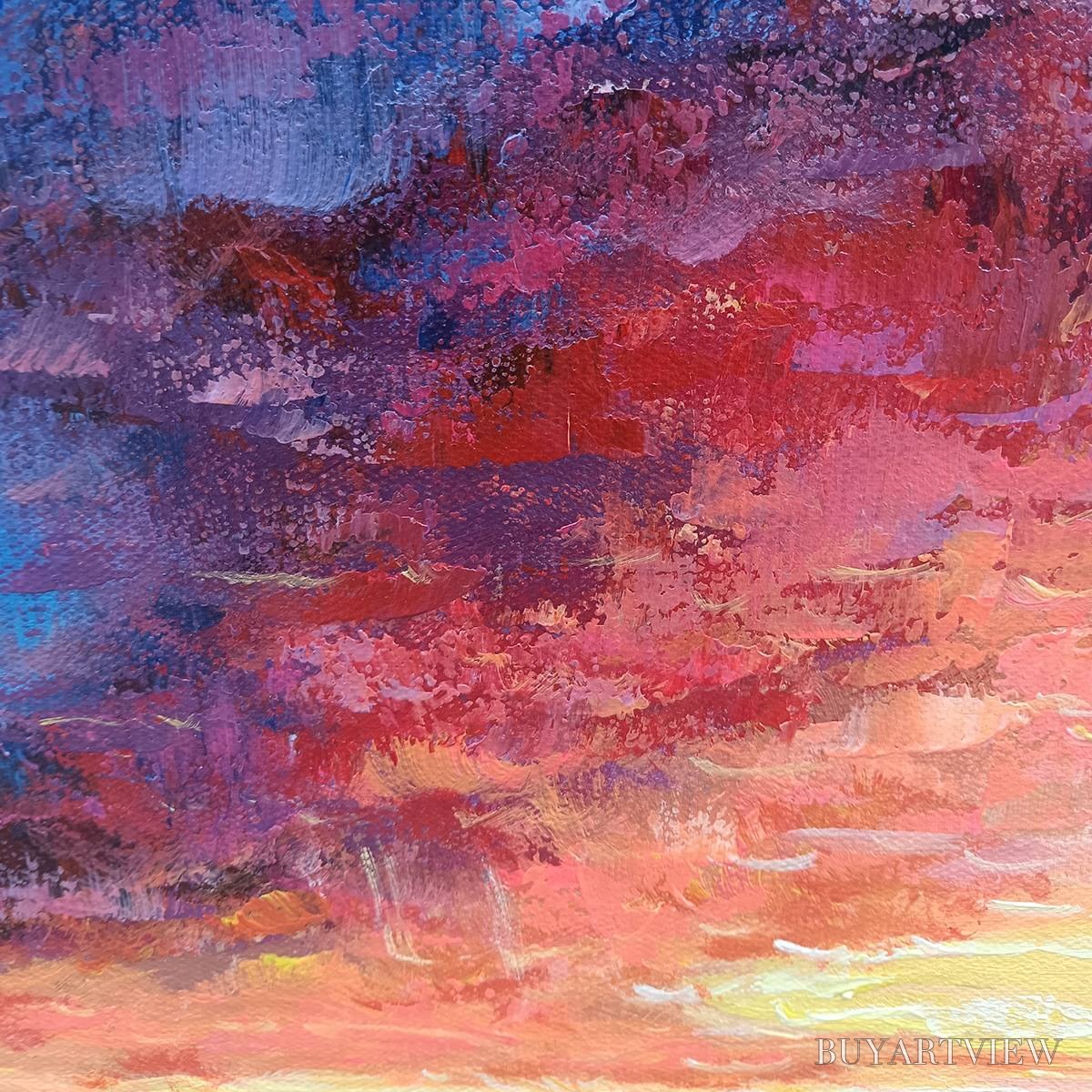 BUYARTVIEW Ready to Ship | Golden Hour | 28''X28'' | 70x70cm | Wood Frame - image 4
