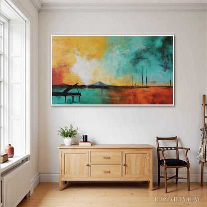 BUYARTVIEW Sonata Horizon – Vibrant Abstract Landscape Oil Painting - image 4