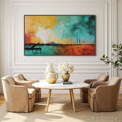 BUYARTVIEW Sonata Horizon – Vibrant Abstract Landscape Oil Painting - image 6