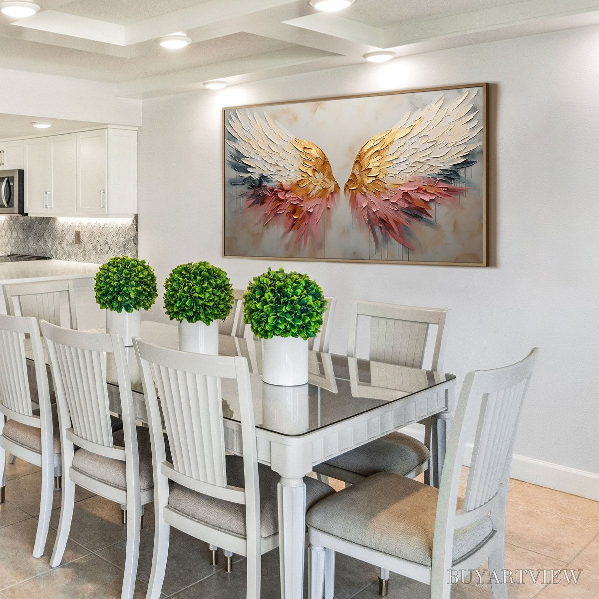 BUYARTVIEW Seraph'S Grace – Angelic Wings Impasto Oil Painting - image 4
