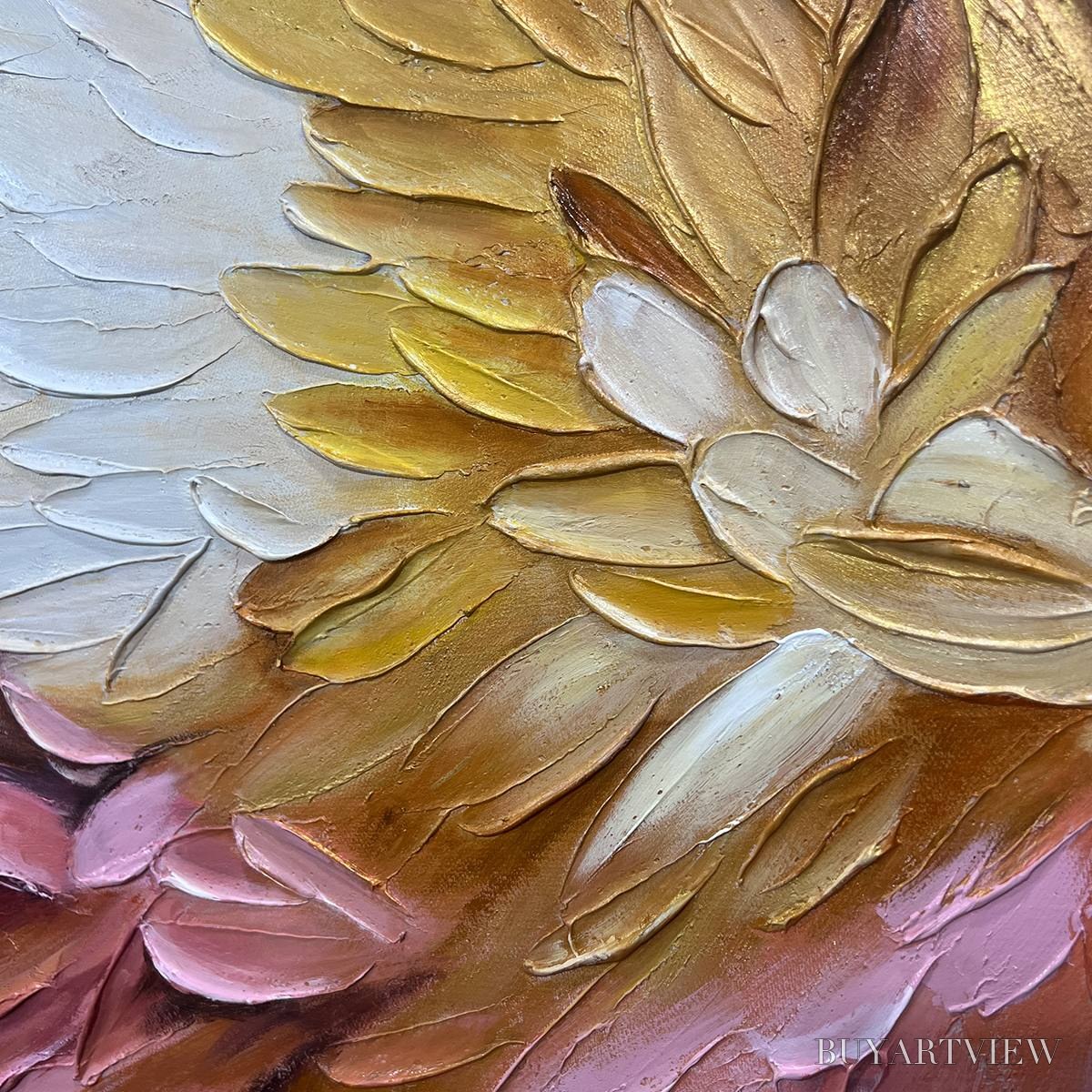 BUYARTVIEW Seraph'S Grace – Angelic Wings Impasto Oil Painting - image 5