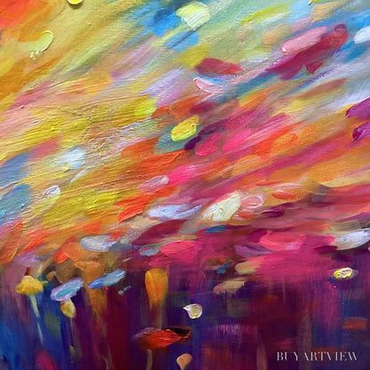 BUYARTVIEW Radiant Dawn – Abstract Oil Painting - image 6