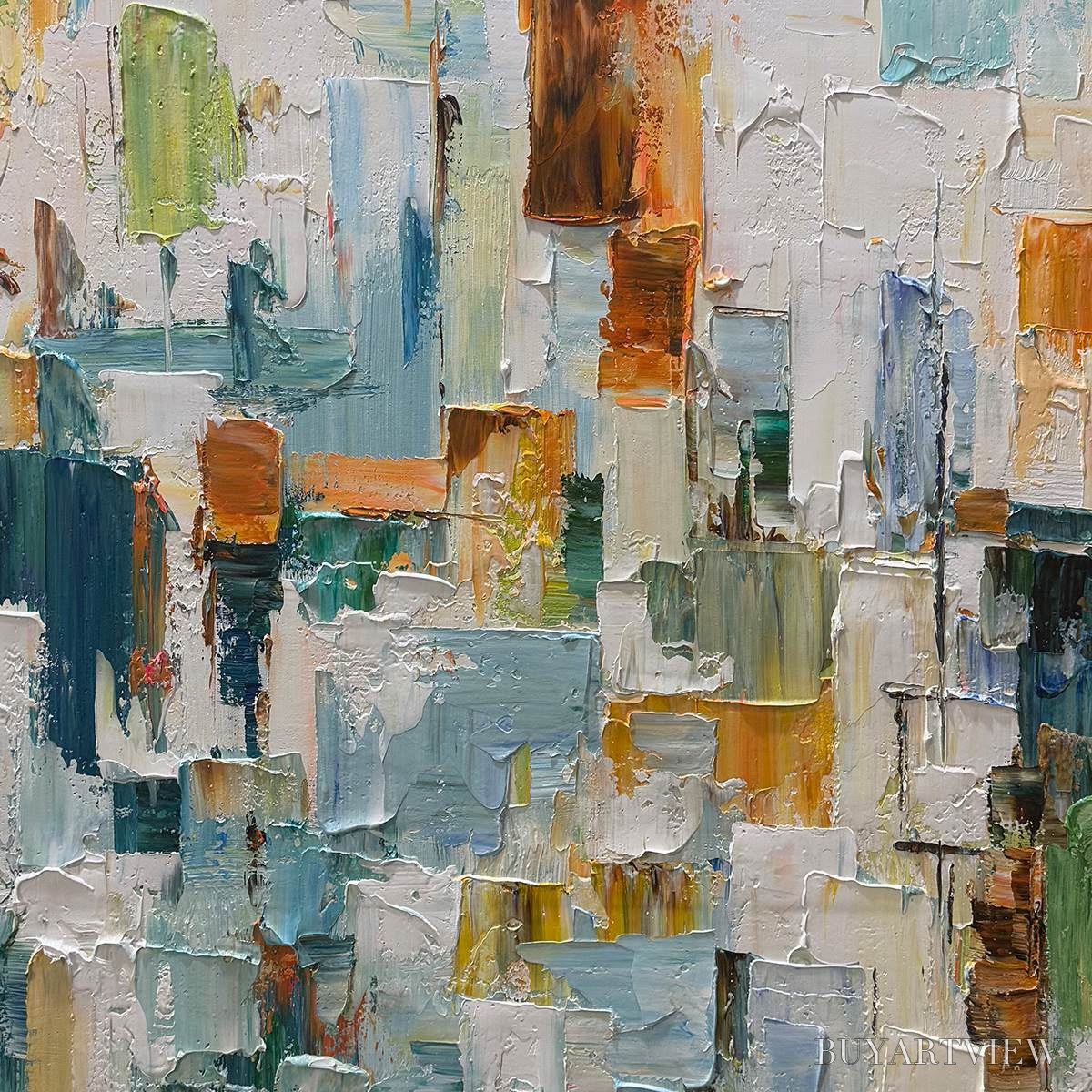 BUYARTVIEW Winter'S Whisper – Textured Abstract Oil Painting - image 3
