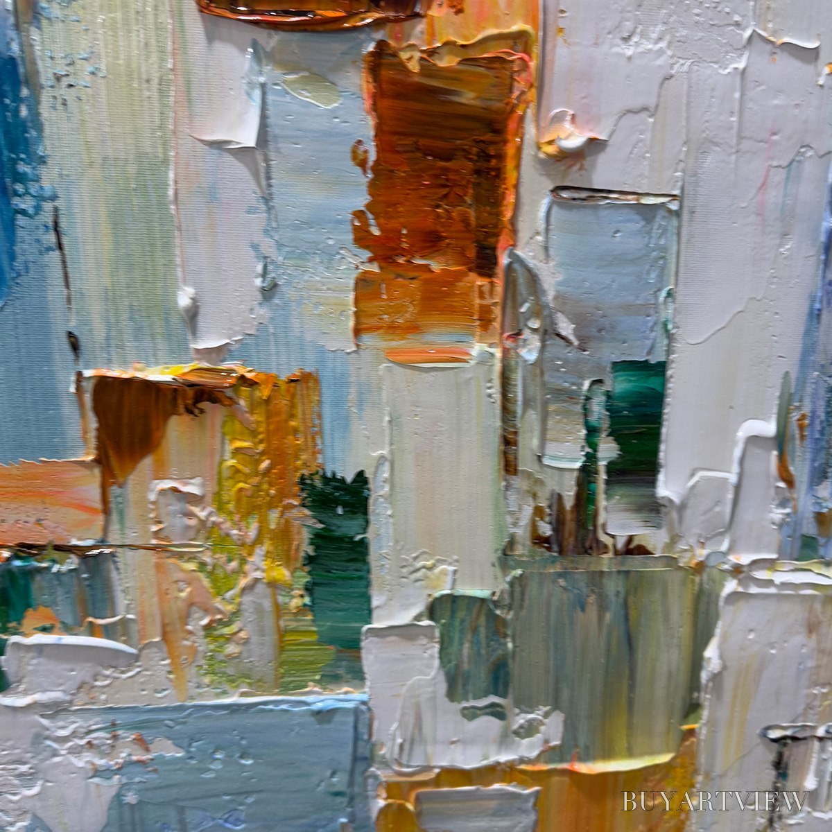 BUYARTVIEW Winter'S Whisper – Textured Abstract Oil Painting - image 6