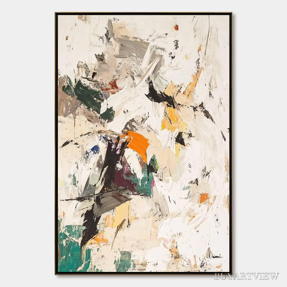 BUYARTVIEW Winter'S Kiss – Textured Abstract Impasto Oil Painting - image 1
