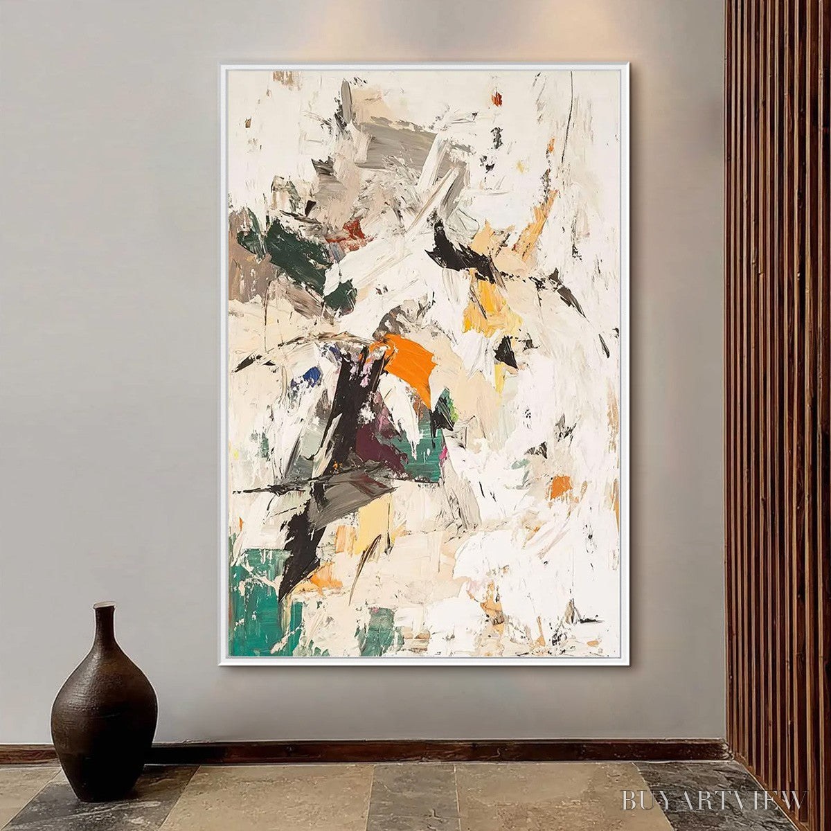 BUYARTVIEW Winter'S Kiss – Textured Abstract Impasto Oil Painting - image 4