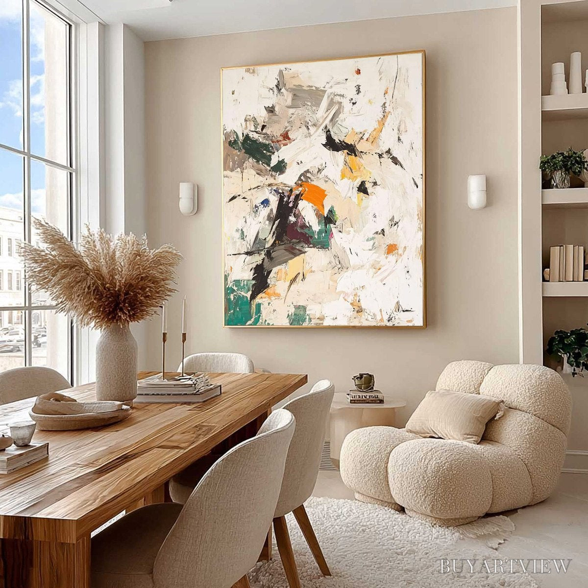 BUYARTVIEW Winter'S Kiss – Textured Abstract Impasto Oil Painting - image 5