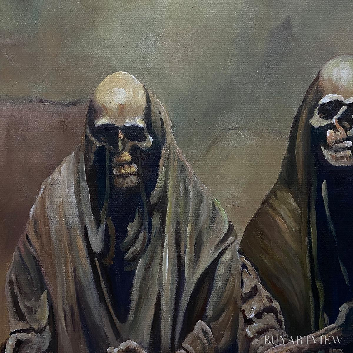 BUYARTVIEW the Last Supper – Dark Art, Gothic Decor, Panoramic - image 3