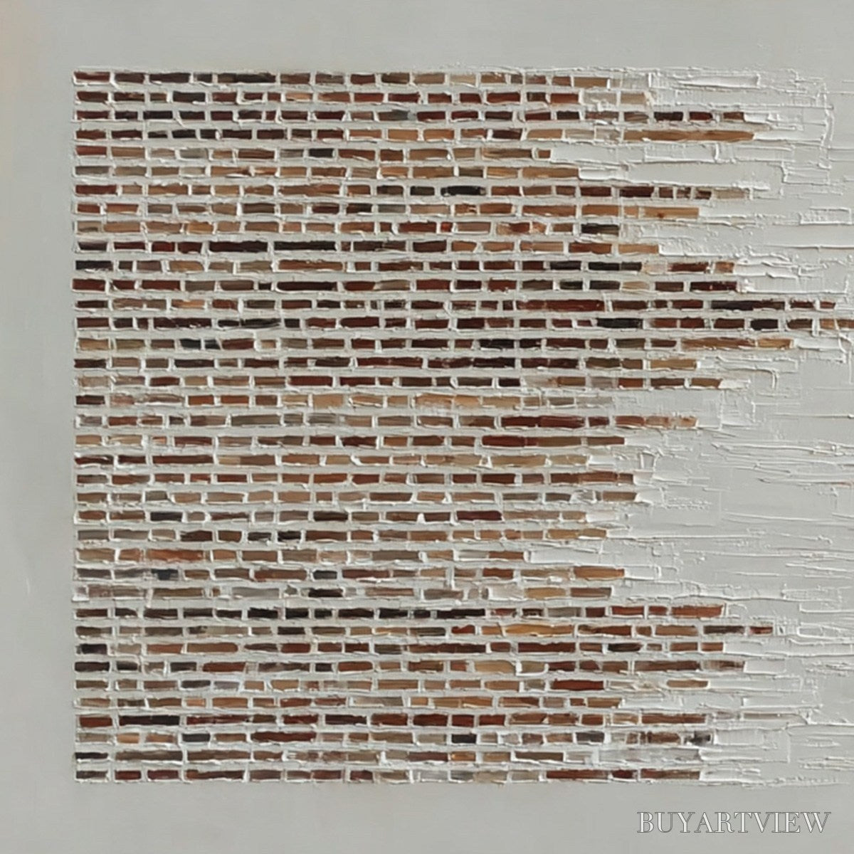 BUYARTVIEW Fragments – Textured Minimalist Painting of Deconstructed Architecture - image 3