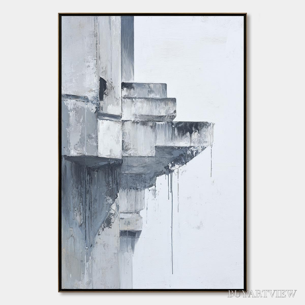 BUYARTVIEW Ascent – Minimalist Architectural Abstract Painting - image 1