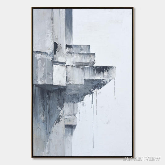BUYARTVIEW Ascent – Minimalist Architectural Abstract Painting - image 1