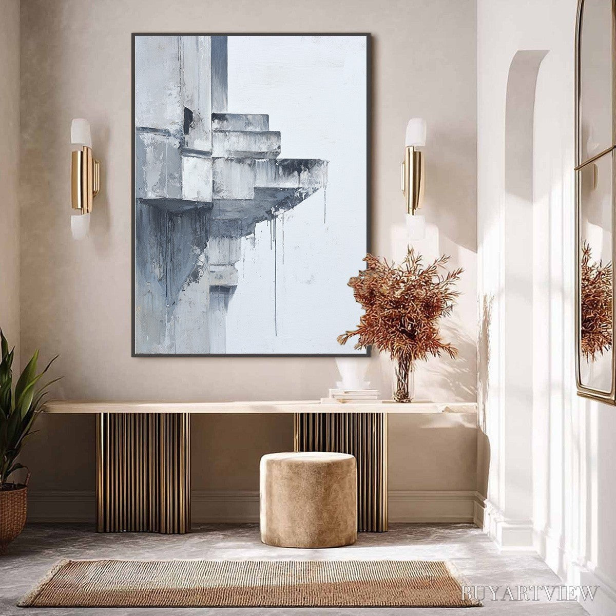 BUYARTVIEW Ascent – Minimalist Architectural Abstract Painting - image 4