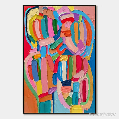 BUYARTVIEW Carnival Echo – Impasto Abstract Colorful Painting - image 1