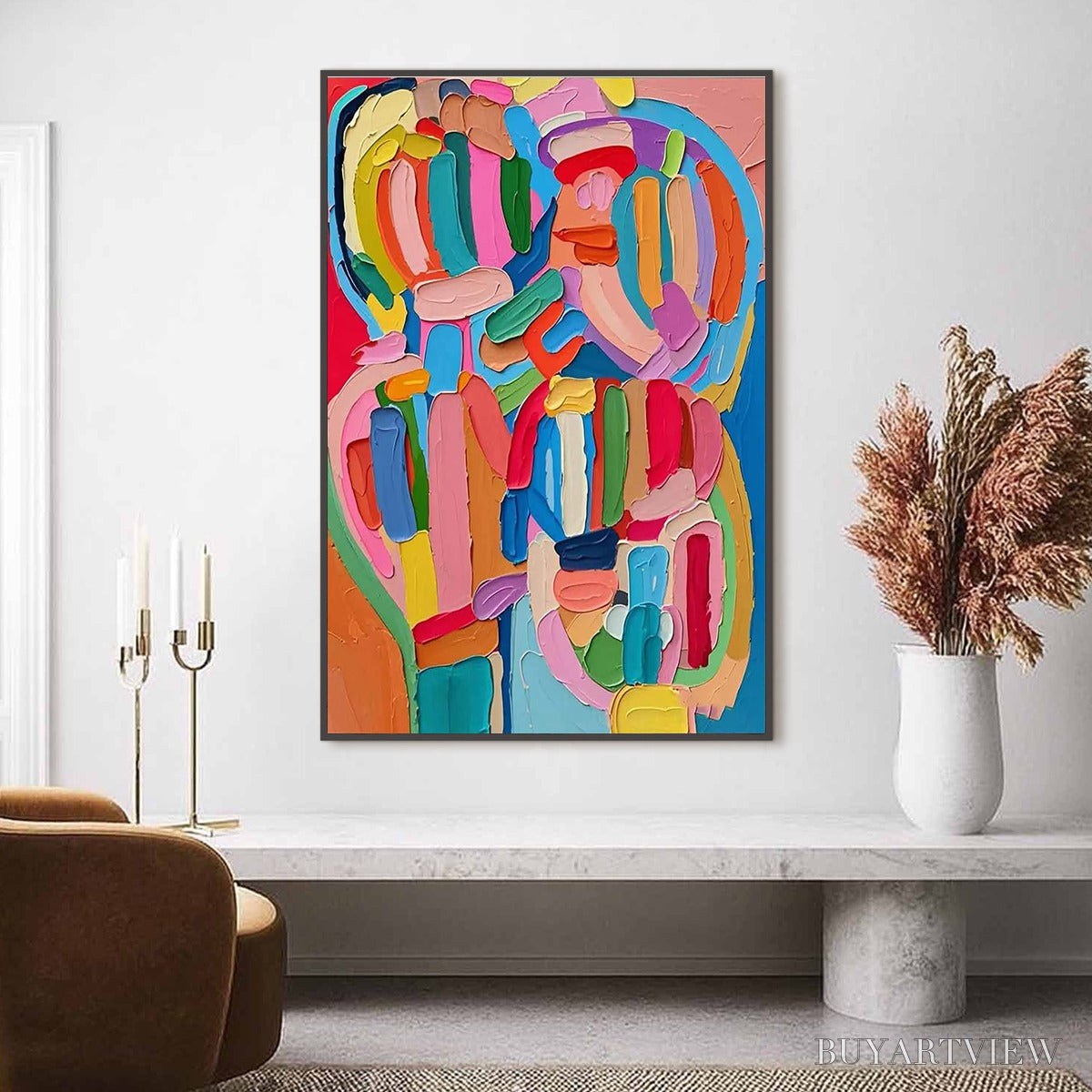 BUYARTVIEW Carnival Echo – Impasto Abstract Colorful Painting - image 2