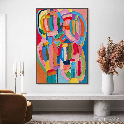 BUYARTVIEW Carnival Echo – Impasto Abstract Colorful Painting - image 2