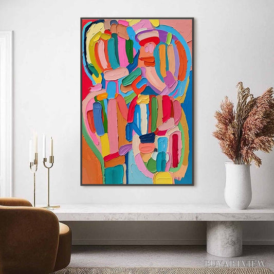 BUYARTVIEW Carnival Echo – Impasto Abstract Colorful Painting - image 2