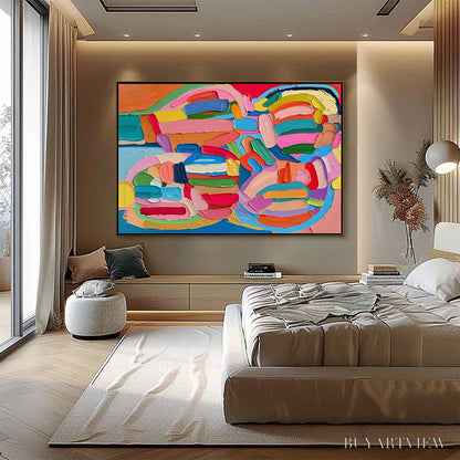 BUYARTVIEW Carnival Echo – Impasto Abstract Colorful Painting - image 4