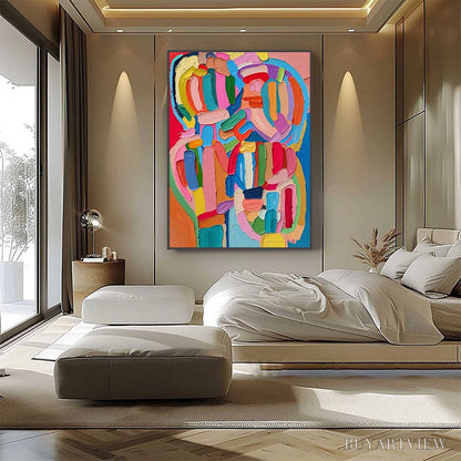 BUYARTVIEW Carnival Echo – Impasto Abstract Colorful Painting - image 5