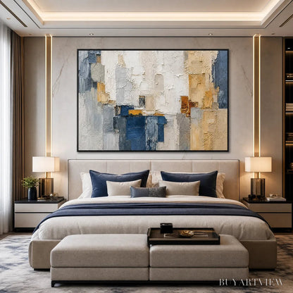 BUYARTVIEW Metropolis – Textured Abstract Cityscape Impasto Painting - image 4