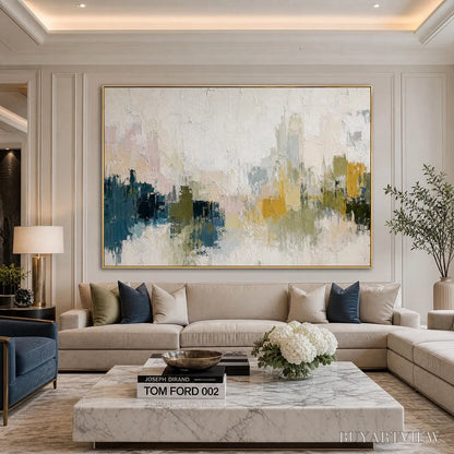 BUYARTVIEW Dawn'S Embrace – Textured Impasto Abstract Cityscape Painting - image 2