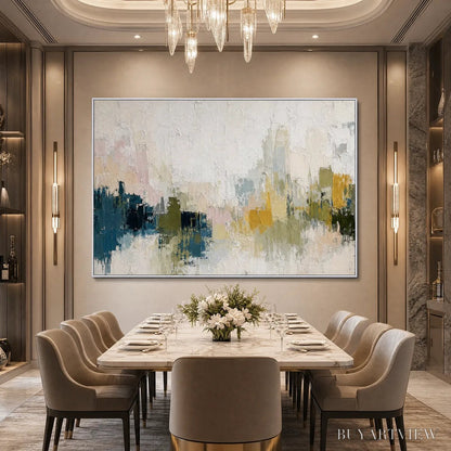 BUYARTVIEW Dawn'S Embrace – Textured Impasto Abstract Cityscape Painting - image 5