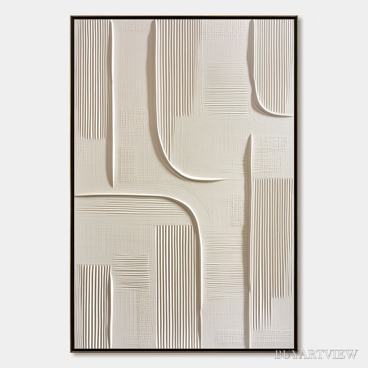 BUYARTVIEW Urban Pathways – Textured Minimalist Wabi Sabi Abstract - image 1
