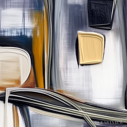 BUYARTVIEW Junction – Modern Abstract Textured Square Painting - image 5