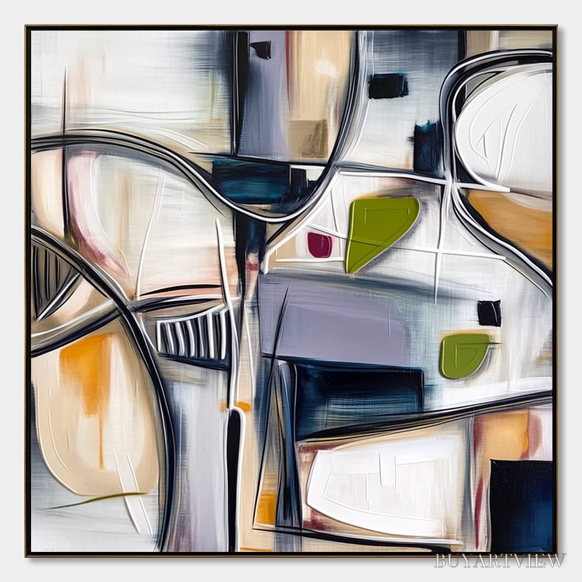 BUYARTVIEW Intersection – Dynamic Modern Abstract Textured - image 1