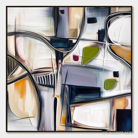 BUYARTVIEW Intersection – Dynamic Modern Abstract Textured - image 1