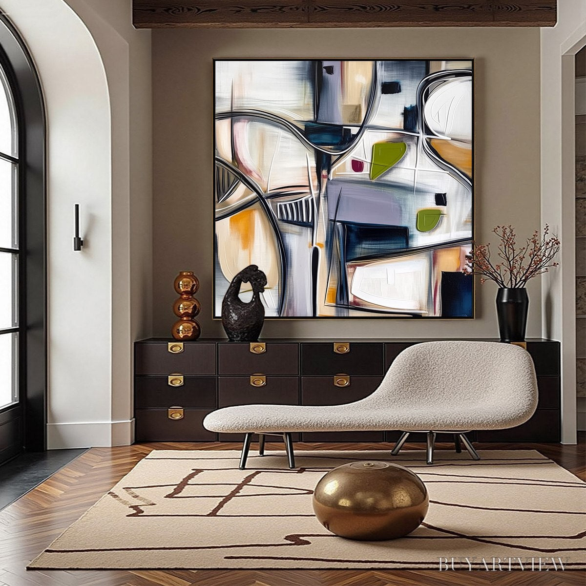 BUYARTVIEW Intersection – Dynamic Modern Abstract Textured - image 2