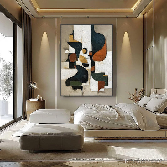 BUYARTVIEW Urban Fragments – Textured Vertical Abstract Painting for Modern Decor - image 2