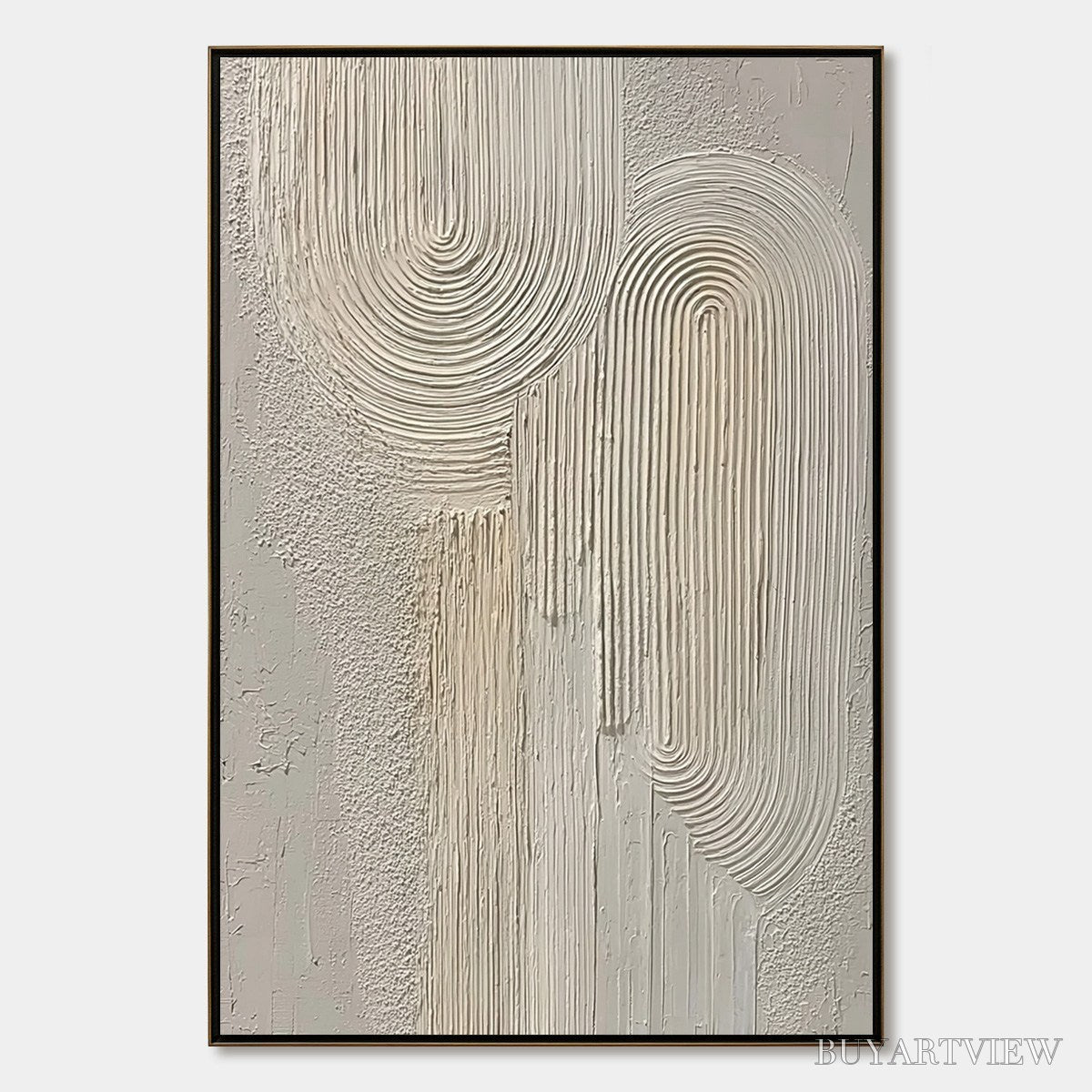 BUYARTVIEW Urban Sanctuary – Textured Minimalist Arch Abstract Painting - image 1
