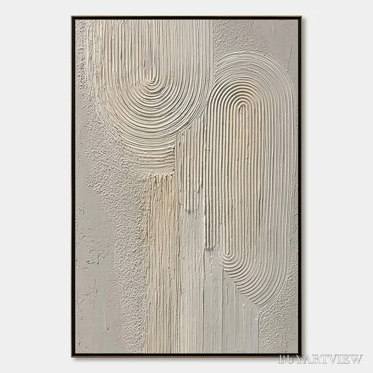 BUYARTVIEW Urban Sanctuary – Textured Minimalist Arch Abstract Painting - image 1