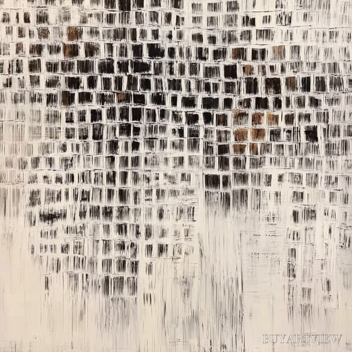 BUYARTVIEW Urban Grid – Textured Minimalist Abstract Painting for Modern Decor - image 5