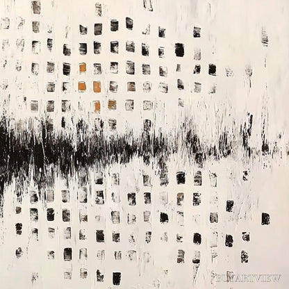 BUYARTVIEW Urban Echo – Large Black and White Textured Abstract Painting - image 5