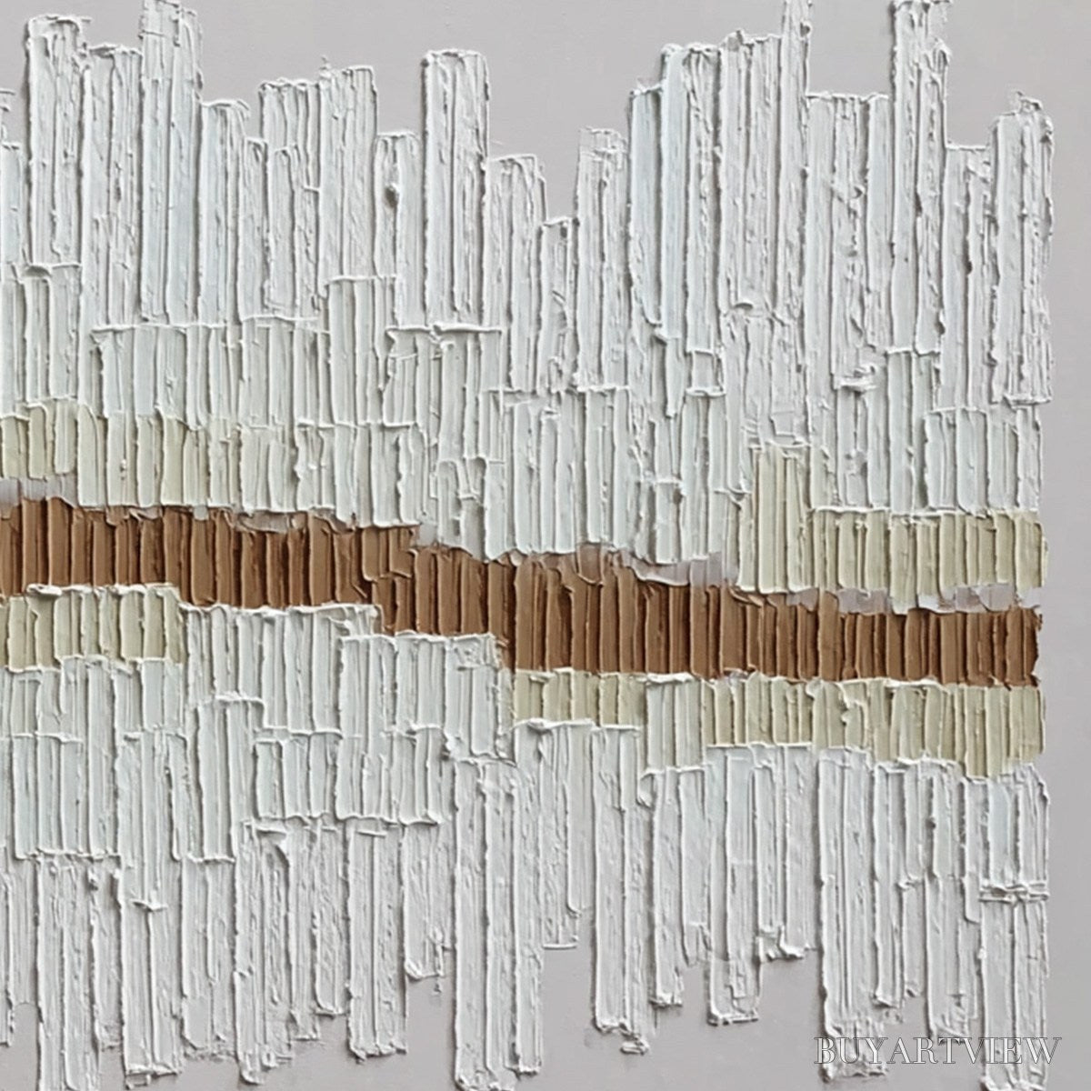 BUYARTVIEW Urban Rhythm – Large Horizontal Textured Minimalist Abstract Painting - image 5