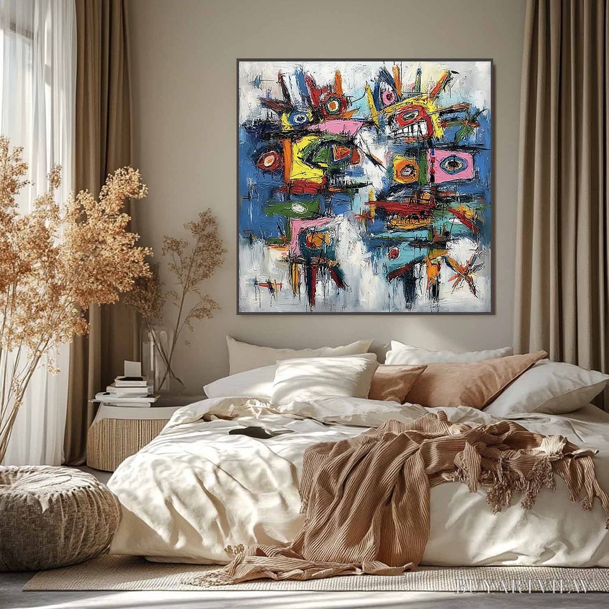 BUYARTVIEW Urban Carnival – Bold Colorful Textured Abstract for Modern Spaces - image 4
