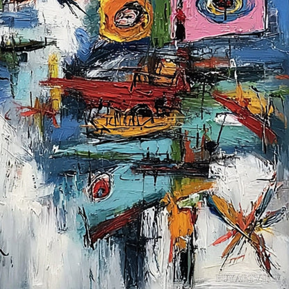 BUYARTVIEW Urban Carnival – Bold Colorful Textured Abstract for Modern Spaces - image 5
