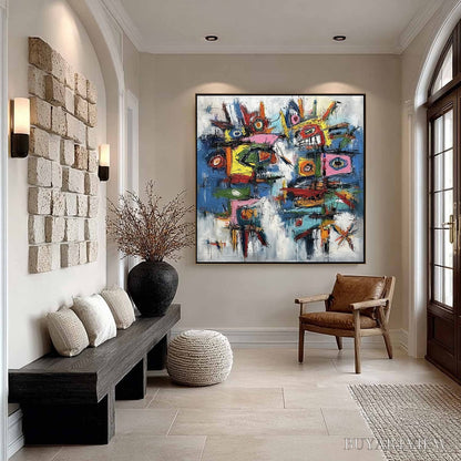 BUYARTVIEW Urban Carnival – Bold Colorful Textured Abstract for Modern Spaces - image 6