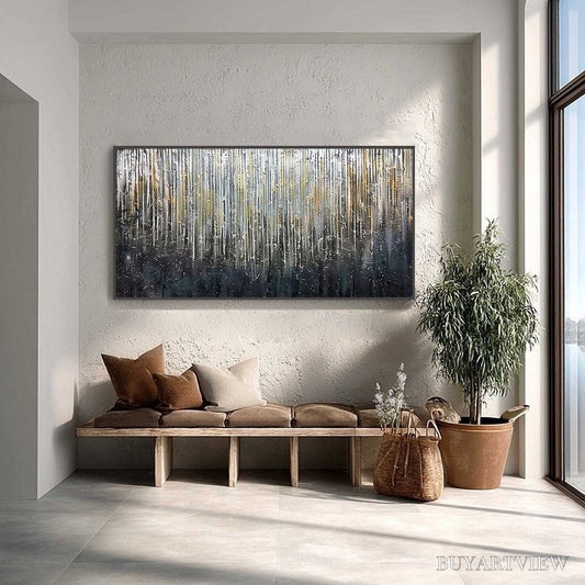 BUYARTVIEW Urban Cascade – Large Textured Abstract Palette Knife Painting - image 2
