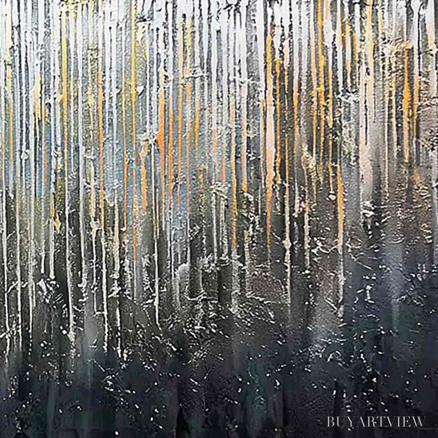 BUYARTVIEW Urban Cascade – Large Textured Abstract Palette Knife Painting - image 5