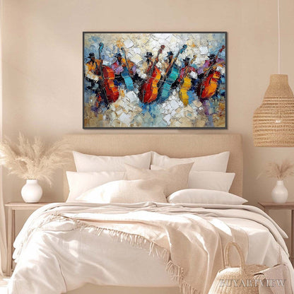 BUYARTVIEW Jazzmen'S Jam – Textured Impasto Painting of Musicians - image 4