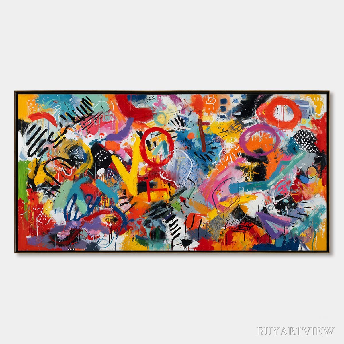 BUYARTVIEW Urban Pulse – Large Colorful Abstract Graffiti Style - image 1
