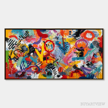 BUYARTVIEW Urban Pulse – Large Colorful Abstract Graffiti Style - image 1